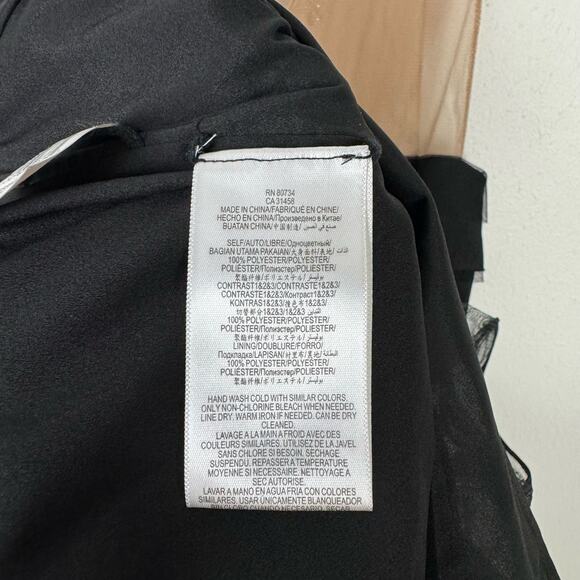 Bcbgmaxazria Marina Embellished Sleeveless Black Tiered A-line Skirt Party Dress - Picture 10 of 12